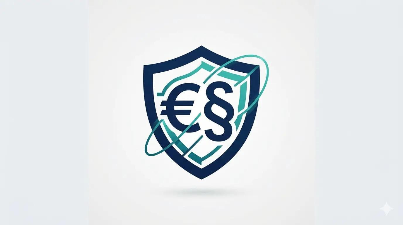 NIS2 fines and management liability — shield with euro and paragraph symbol